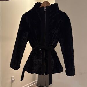 Girl’s Black Faux Fur Jacket